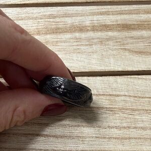 Black Wolf Themed Ring Mens 11